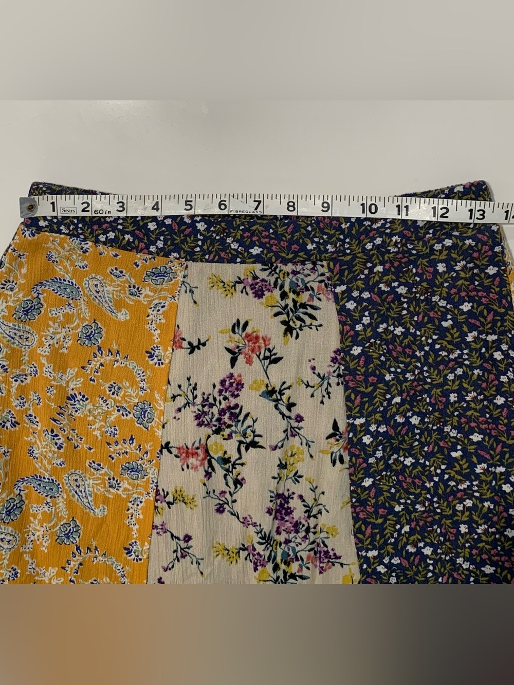 NATURAL LIFE Valentina Floral Boho Maxi Midi Skirt, Patchwork Paisley Prairie, S - Picture 8 of 10